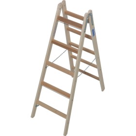 Sprossen-Doppelleiter (Holz) 2x5 Sprossen