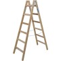 Sprossen-Doppeleiter (Holz) 2x6 Sprossen