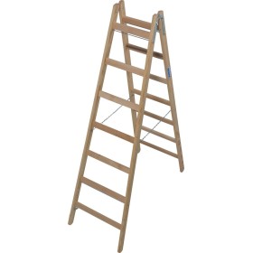 Sprossen-Doppelleiter (Holz) 2x7 Sprossen