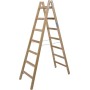 Sprossen-Doppelleiter (Holz) 2x7 Sprossen