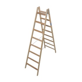 Sprossen-Doppelleiter (Holz) 2x8 Sprossen