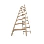 Sprossen-Doppelleiter (Holz) 2x8 Sprossen