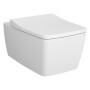 VitrA Metropole Wand-WC VitrAflush 2.0, ohne Spülrand mit WC-Sitz Slim Wrap