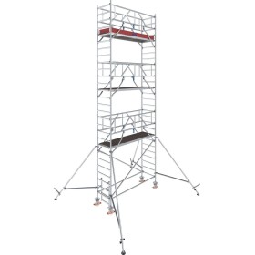 Échafaudage roulant en aluminium STABILO®, Série 1000, Longueur de champ 2,50 m, Hauteur de travail 6,30 m