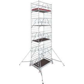 Échafaudage roulant en aluminium STABILO®, série 500, longueur de champ 2,50 m, hauteur de travail 7,50 m