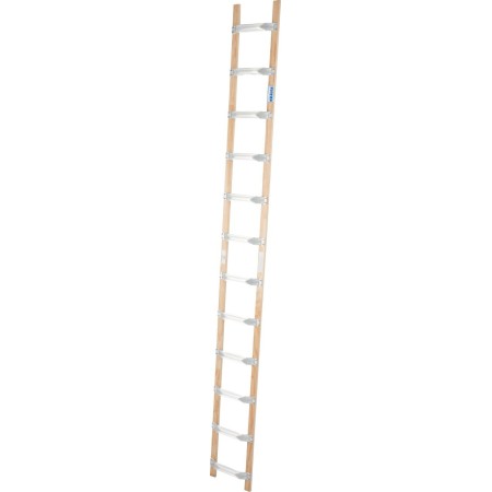 DachLeiter mit 12 Sprossen aus Alu und Holz