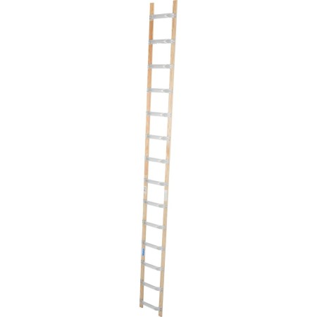 DachLeiter mit 14 Sprossen aus Alu und Holz