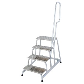 Marchepied de montage mobile 4 marches avec barre d'accès