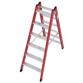 Kunststoff Stufen-DoppelLeiter, 2x6 Stufen