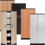 Wolfstahl Büro Stahlschrank - Aktenschrank Tiefschwarz abschliessbar 92x42x195cm, aufgebaut