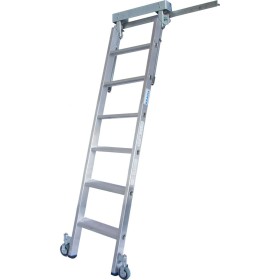 Stufen-RegalLeiter für T-Schienenanlage, 6 Stufen