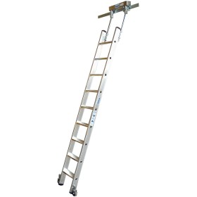 Échelle-échelle à marches pour système de rails en T, 9 marches