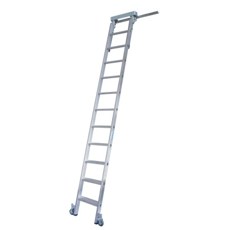Stufen-RegalLeiter für T-Schienenanlage, 11 Stufen
