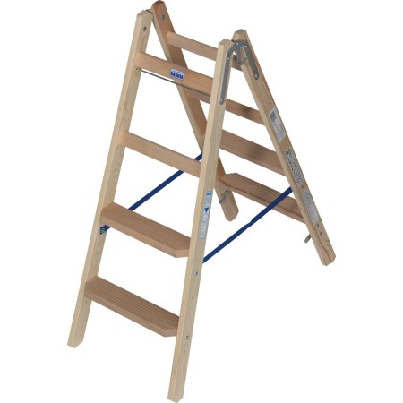 Holz Stufen/Sprossen Doppelleiter 2x4 Stufen