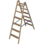 Holz Stufen/Sprossen Doppelleiter 2x6 Stufen