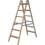 Holz Stufen/Sprossen Doppelleiter 2x6 Stufen