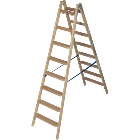 Échelle double en bois avec marches/barreaux 2x8 marches