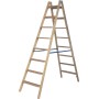 Holz Stufen/Sprossen Doppelleiter 2x8 Stufen