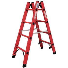 Vollkunststoff Sprossen-DoppelLeiter, 2x4 Sprossen