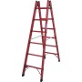 Vollkunststoff Sprossen-DoppelLeiter, 2x6 Sprossen