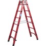Vollkunststoff Sprossen-DoppelLeiter, 2x6 Sprossen