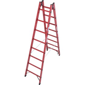 Vollkunststoff Sprossen-DoppelLeiter, 2x8 Sprossen