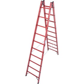 Vollkunststoff Sprossen-DoppelLeiter, 2x10 Sprossen