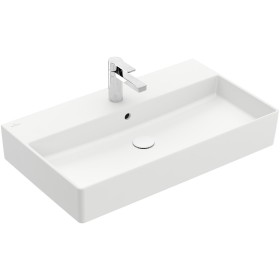 Villeroy & Boch Memento 2.0 Lavabo 80 cm con 1 foro per rubinetto, con troppopieno