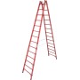 Vollkunststoff Sprossen-DoppelLeiter, 2x14 Sprossen