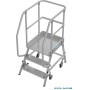 STABILO PodestLeiter fahrbar, einseitig begehbar, 3 Stufen inklusive Plattform