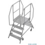 Stabilo Podestleiter fahrbar, beidseitig begehbar, 2 x 4 Stufen inklusive Plattform