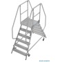 Stabilo Podestleiter fahrbar, beidseitig begehbar, 2 x 6 Stufen inklusive Plattform