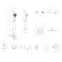 Villeroy & Boch Taro Duschsystem mit Brausestange, Kopfbrause und UP-Einhebel-Armatur