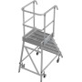 Stabilo Podestleiter fahrbar, einseitig begehbar,  Profilrost mit R13-Stufen, 5 Stufen
