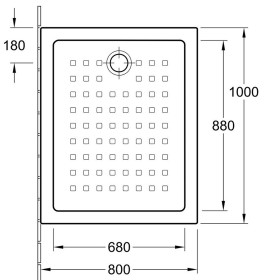 Villeroy & Boch O.novo Duschwanne 100 x 80 cm