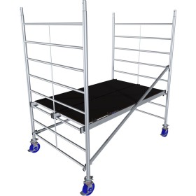 Échafaudage ProTec System XXL avec extension large en aluminium, hauteur de travail 0,90 m