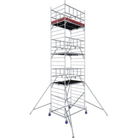 Échafaudage ProTec XXL avec extension large en aluminium hauteur de travail 6,30 m