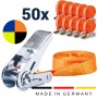 50x stk. Umreifungsgurt 25 mm mit Druckratsche – 6 m – 800 daN in 5 Farben