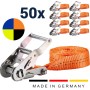 50x stk. Umreifungsgurt 35 mm mit Druckratsche – 6 m – 2000 daN in 5 Farben
