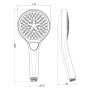 Villeroy & Boch Taro Handbrause rund mit 3 Strahlarten