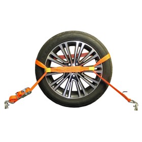 Radsicherungsgurt 3-teilig 35 mm – 3 m – Fahrzeuge bis 4000kg – LC 2000 daN