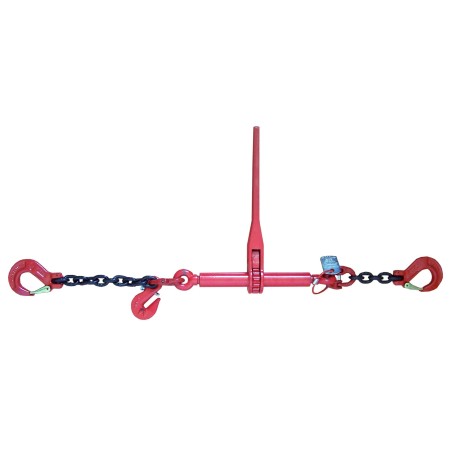Zurrkette 8 mm – 1-teilig – LC 4000 daN – Güteklasse 8 – mit Ratschenlastspanner & Sicherungshaken