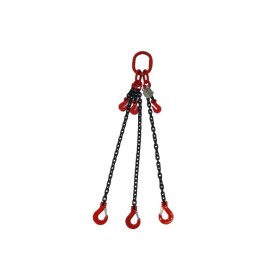 Kettengehänge 3-Strang mit Kettenkürzer – 4250 kg – Nenndicke 8mm – Güteklasse 8 – mit Gabelkopfhaken & Schmiedefalle