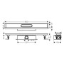 hansgrohe uBox universal Komplettset 80 cm, Standardinstallation für Duschrinnen Fertigsets