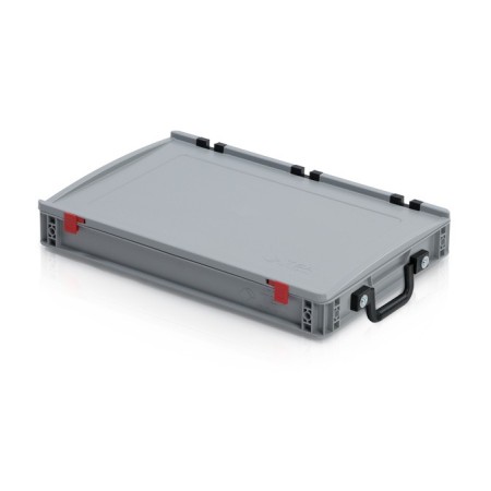 Eurobehälter mit Deckel mit 1 Koffergriff an der kurzen Seite