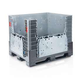 Grande scatola pieghevole 120 x 100 x 97,5 cm 3 pattini - 2 aperture di carico