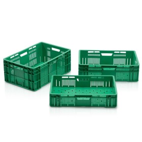Obst- und Gemüsekiste Grün, Stapelbar