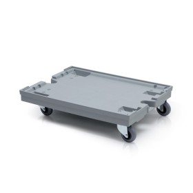 Transportroller 80 x 60 cm 2 lenkbare + 2 feste Gummirollen