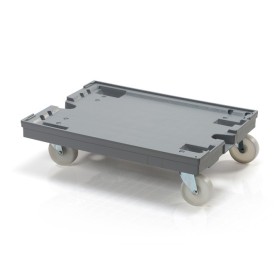 Transportroller 80 x 60 cm 2 lenkbare + 2 feste PP-Rollen