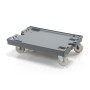 Transportroller 80 x 60 cm 4 lenkbare PP-Rollen